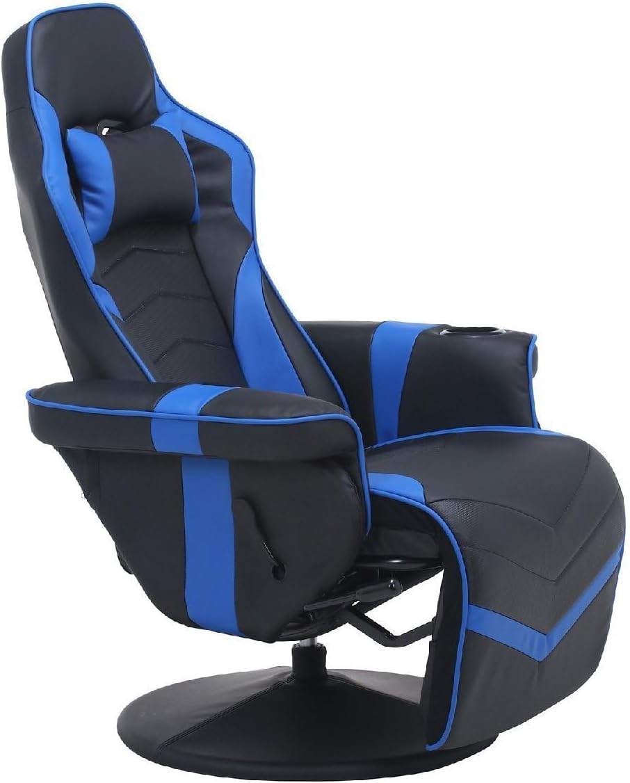 448 ゲーミングチェア ブルー 青色 デスクチェア 大人気 オフィス